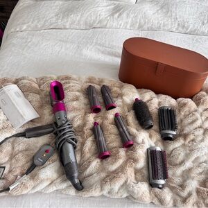 Dyson Brown Leather Oval Storage Case